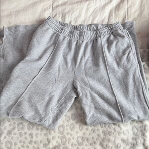 aerie heather gray women's sweatpants wide leg